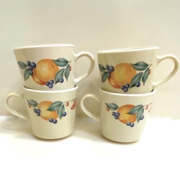 Vintage Corning Corelle Abundance Cups Mugs Set of 4 - Picture 1 of 7